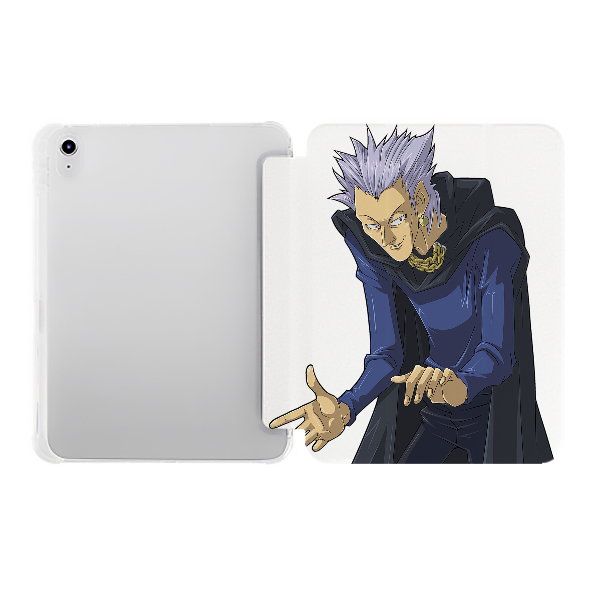 （画像用） 遊☆戯☆王 Yu-Gi-Oh! IPad ケース ペン収納付き 三つ折りスタンド PUレザー×シリコン 対応機種9.5/10.5/10.9インチ